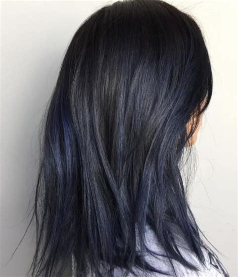 You can like dye it blonde or something lighter then dye the brown so it wont be mixed and messy. Blue Black Hair: How to Get It Right | Blue hair ...