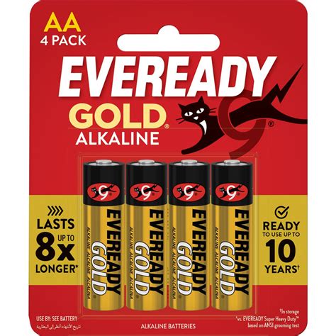 Eveready Gold Aa Batteries 4pk Woolworths