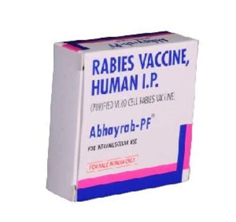 Rabies Vaccinehuman 25iu Abhayrab Pf Vaccine Prescription Treatment Treat Rabies At Best