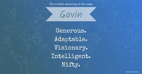 The Hidden Meaning Of The Name Gavin Namious