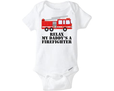 Firefighter Onesie® Baby Girl Or Baby Boy Firefighter Onesie ® Etsy