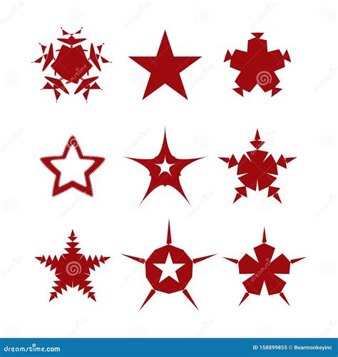 Stars Christmas Symbol Series 1 Stock Vector Illustration Of