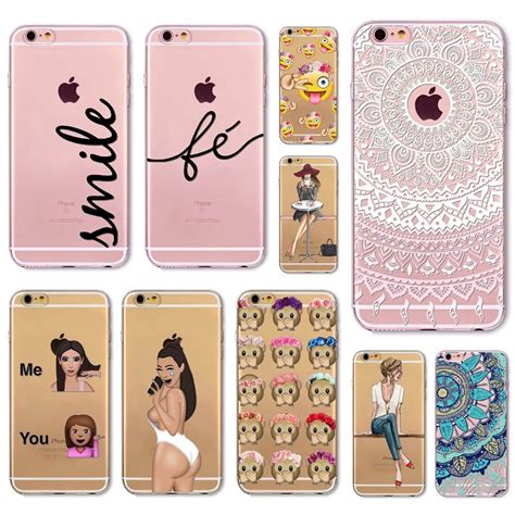 2016 Più Nuovo Tpu Case Cover Per Iphone 6 6 S 4 7 Moda Ragazze Carine Emoji Floral Paisley