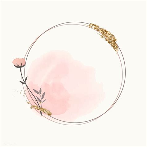 Blooming Round Floral Frame Vector Premium Image By