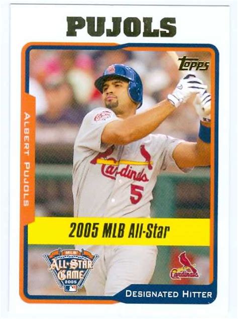 Albert Pujols Baseball Card 2005 Topps Traded Uh187 St Louis Cardinals