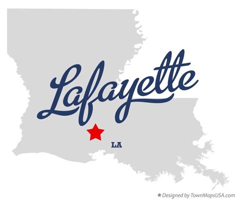 Map Of Lafayette La Louisiana