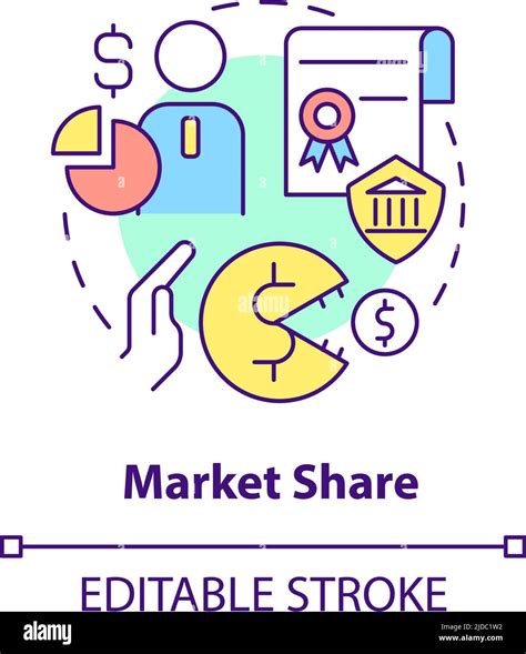 Market Share Concept Icon Stock Vector Image And Art Alamy