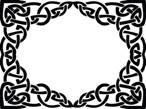 Download Free Clipart of a celtic rectangle frame border design ...