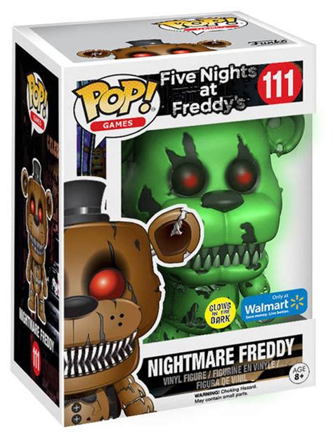 Funko Pop Games Five Nights At Freddys 111 Nightmare Freddy Glow