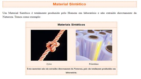 Atividades Sobre Materiais Sintéticos E Naturais 6 Ano