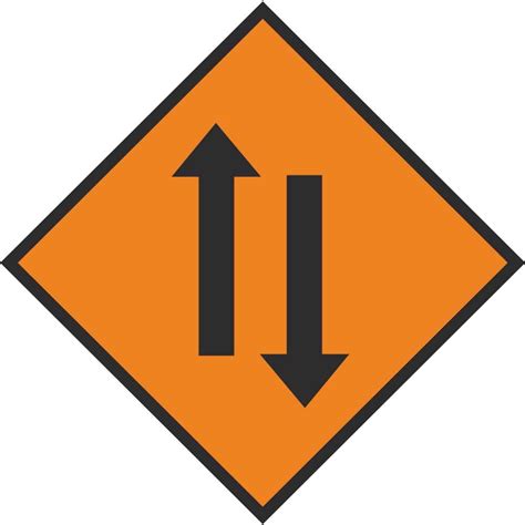 Wk 031 Two Way Traffic Roadworks Safety Signs Ireland Pd Signs
