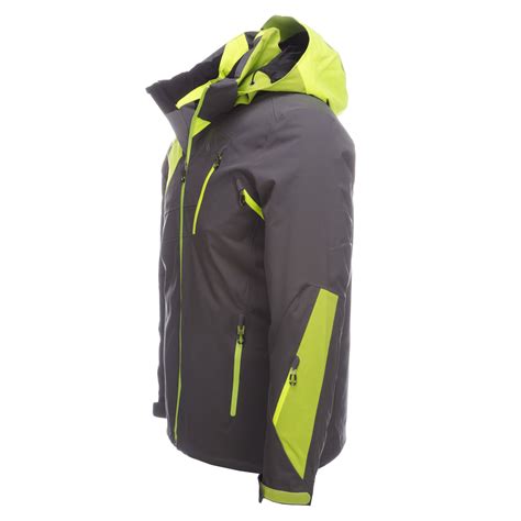 Spyder Vyper Ski Jacket Men Polar Grey Bryte Yellow Theory Green