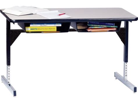 Open Front Double School Desk With T Legs Laminate Top Acd 1500
