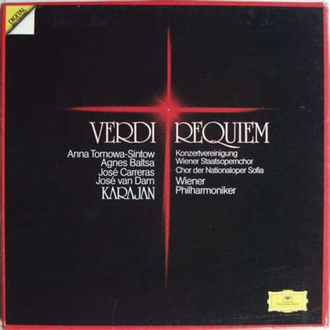 Verdi Requiem By Herbert Von Karajan And Anna Tomowa Sintow Lp X 2 With