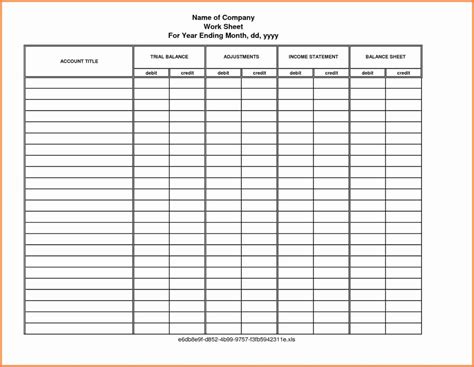 Printable Blank Inventory Spreadsheet — Db