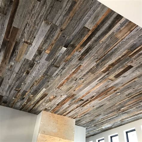 Ceiling Feature With Reclaimed Wood