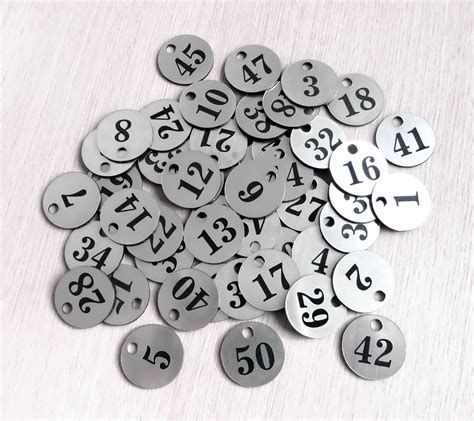 50 Numbered Discs 3cm Size Custom Engraved Table Tags Etsy Australia