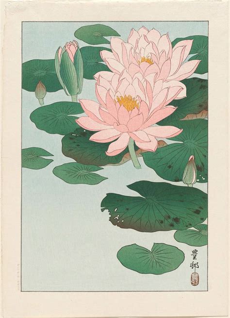 Ohara Koson: Water Lilies - Museum of Fine Arts - Ukiyo-e Search