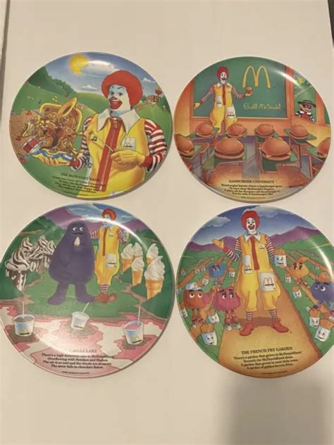 Vintage 1989 Ronald Mcdonalds 9 Collector Plates Set Of 4 2000
