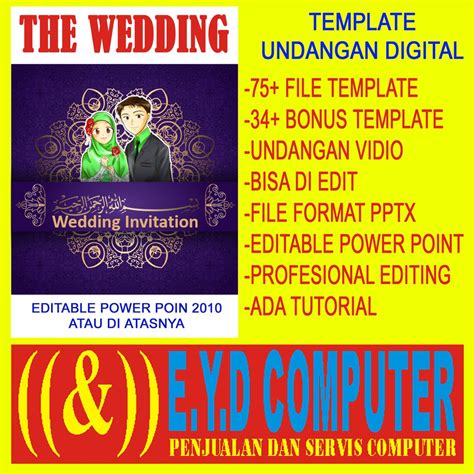 Lihat ide lainnya tentang undangan, undangan perkawinan, undangan pernikahan. DESAIN TEMPLATE UNDANGAN DIGITAL VIDIO FORMAT PPT EDITABLE ...