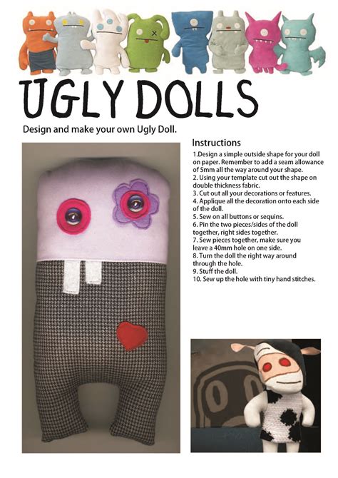 Ugly doll worksheet Art Lessons Middle School, Art Lessons Elementary