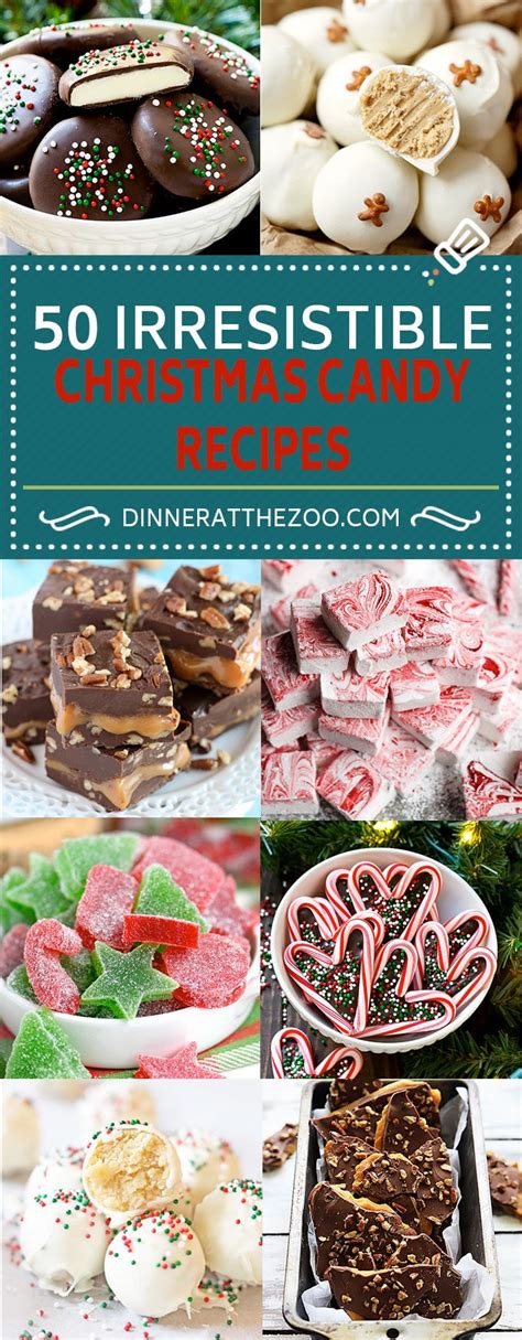 Peppermint patties, homemade fudge, christmas bark, and more! 50 Irresistible Christmas Candy Recipes - Dinner at the Zoo