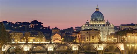 Free Download Night Light Bridge St Peters Basilica Vatican City