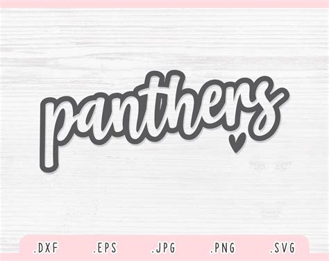 Panthers Svg Dxf  Png Eps Panthers Mascot Svg Etsy