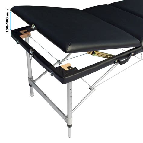 Table De Massage En Aluminium Banc De Massage Pliable Table De Thérapie Noir 160000343
