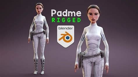 3d Model Padme Rigged Girl Vr Ar Low Poly Cgtrader