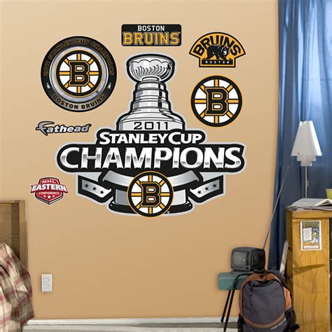 Boston Bruins 2011 Stanley Cup Champions Logo Wall Decal Shop Fathead