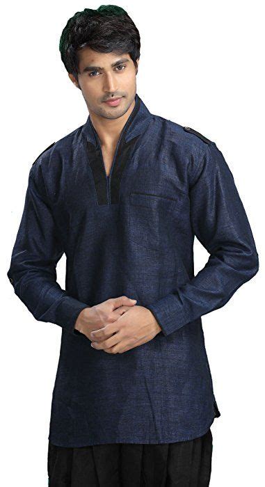 Ropa India Camisa Para Hombres Corto Kurta Vestido De Algodón De Lino