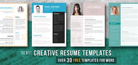 Stand out from the rest of the applicants with a stunning resume, but microsoft word will not going to work for you. Creative Resume Templates: Get The Job You Deserve ...
