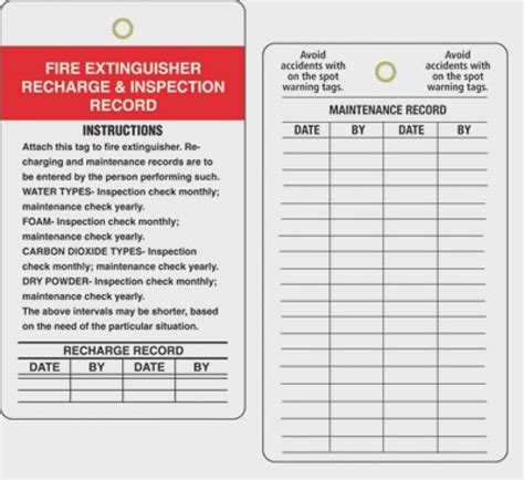 Improve fire extinguisher inspection process. Monthly Fire Extinguisher Inspection Form Template ...