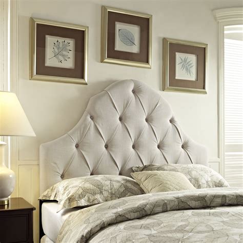 King Cal King Round Top Tufted Linen Headboard From Pulaski Coleman