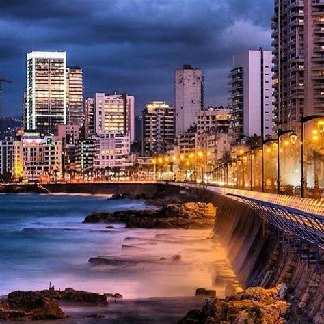 It is by far the biggest city in lebanon. 📷 Beirut, Lebanon 🌆 lebanon beirut city sunset corniche ...
