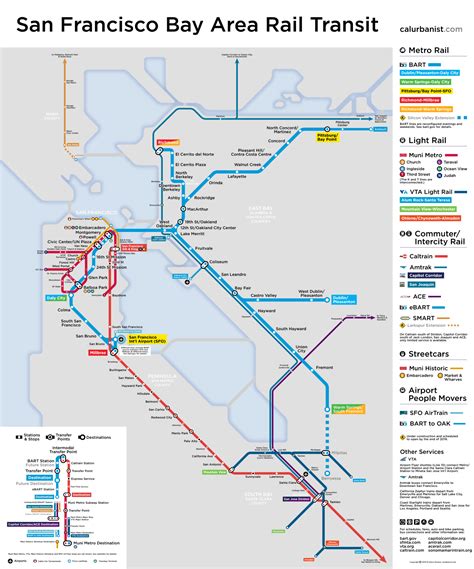 Bay Area Rail 2019 Transit Maps And Posters By Calurbanist The Bay Area