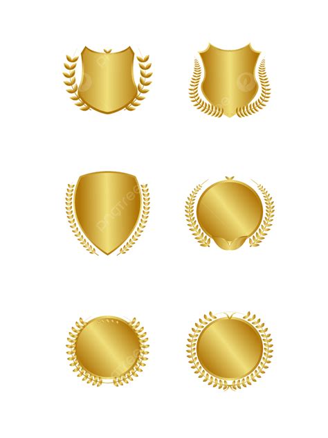 Distintivo Dourado De Elemento Vetorial Png Medalha De Ouro