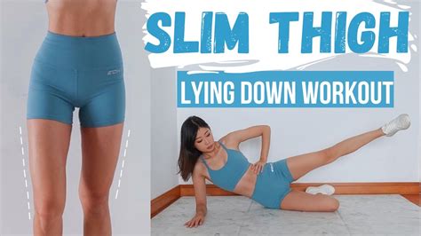 20 min slim inner and outer thigh lying down exercises only ~ emi youtube