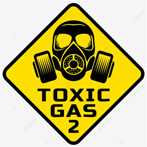 Toxic And Harmful Gas Sign Vector Toxic Gas Identification Cards Gas