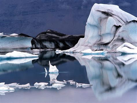 Jokulsarlon Glacier Lagoon Lagoon Water Ice Iceland Winter Hd