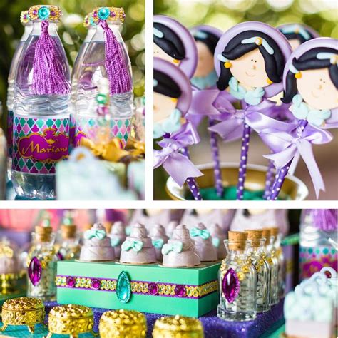 Karas Party Ideas Drinks Favors From A Princess Jasmine Birthday