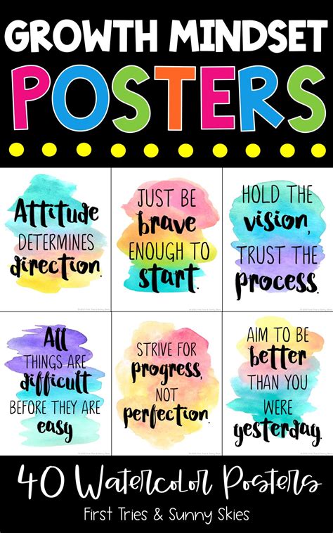 Growth Mindset Posters Printable Free Printable Word Searches