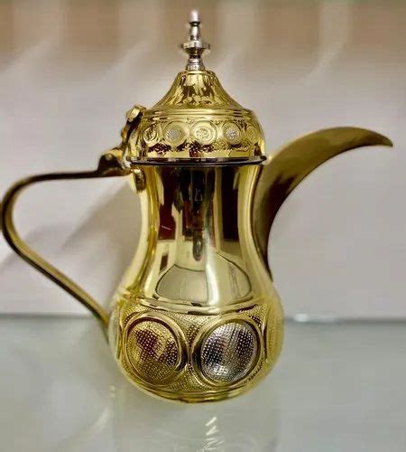 Hotel Ware Gold Brass Dallah Set Arabic Coffee Pot Size 1 5 Ltr At Rs