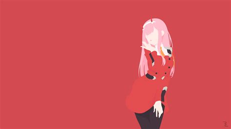 Download Long Hair Pink Hair Minimalist Zero Two Darling In The Franxx