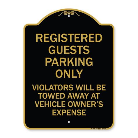 Signmission Designer Series Sign Registered Guest Parking Only