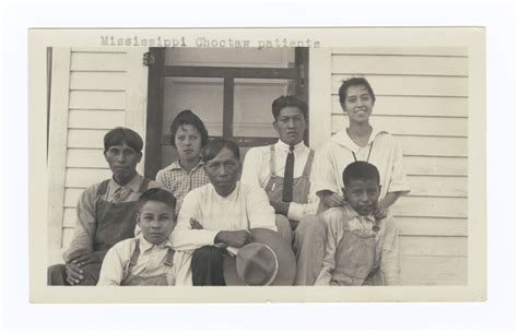 Group Of Mississippi Choctaw Patients At Choctaw Chickasaw Sanatorium Talihina Oklahoma Ge