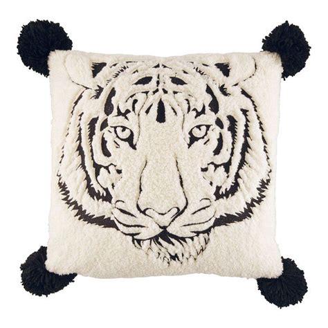The comfort and companionship of a soft, cuddly stuffed animal. Tiger Throw Pillow | Tiger throw pillows, Throw pillows ...