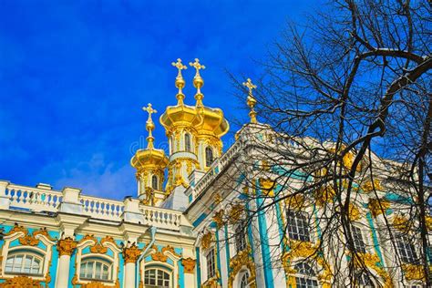 The Catherine Palace Is A Rococo Palace In Tsarskoye Selo Pushkin