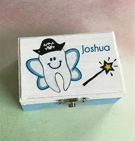 Hand Painted Tooth Fairy Box Personalized Tooth Fairy Box Handmade
